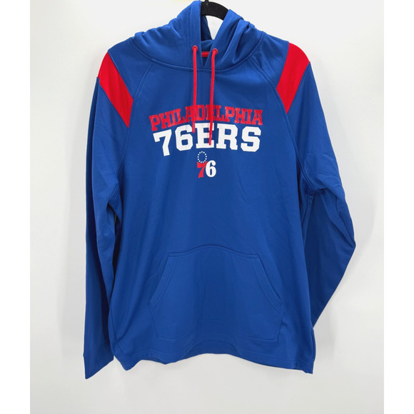 Philadelphia 76ers Hoodie Sweatshirt Mens XL Blue Pullover NBA Basketball NWOT - Picture 1 of 6